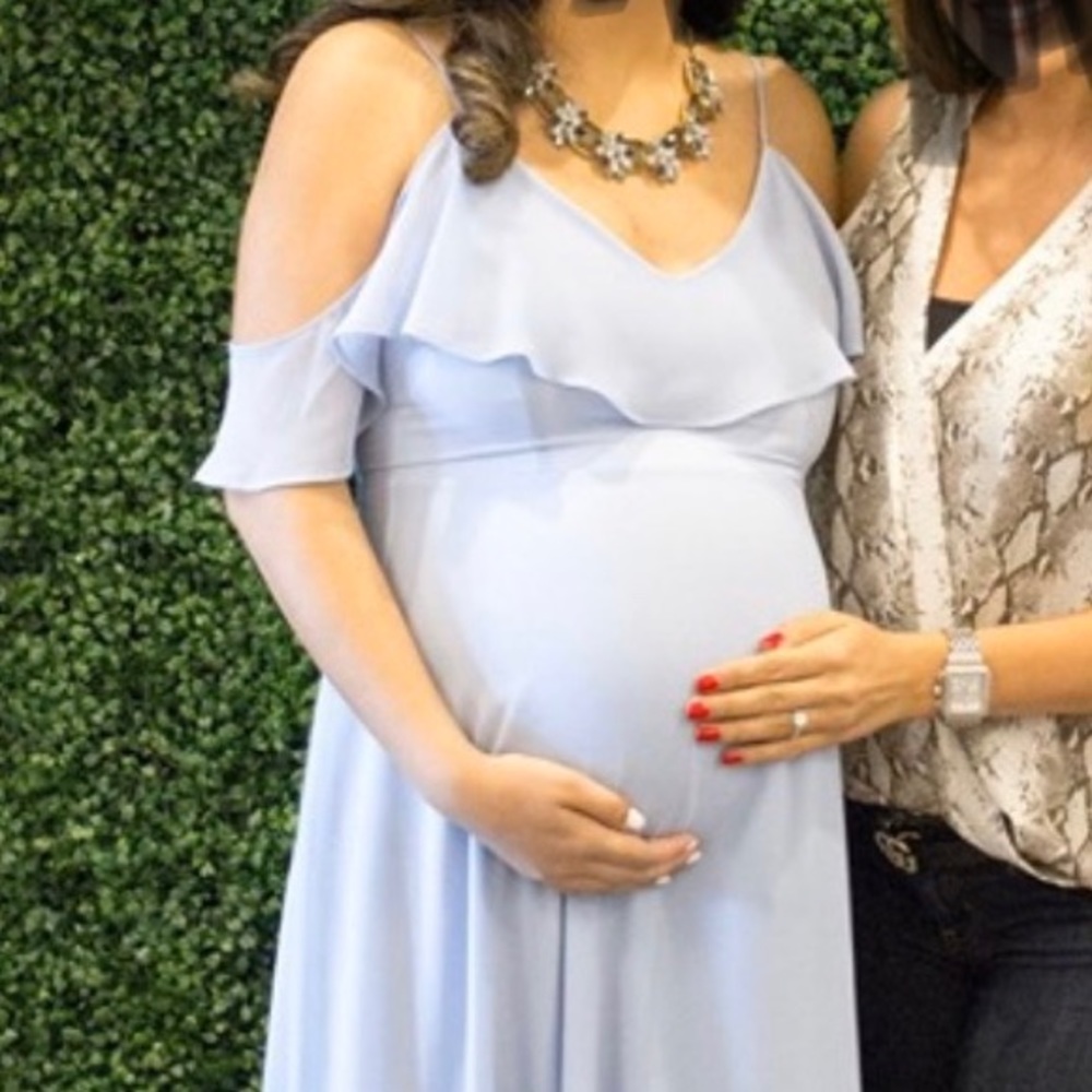 STUNNING BABY BLUE MATERNITY/ BABY SHOWER DRESS